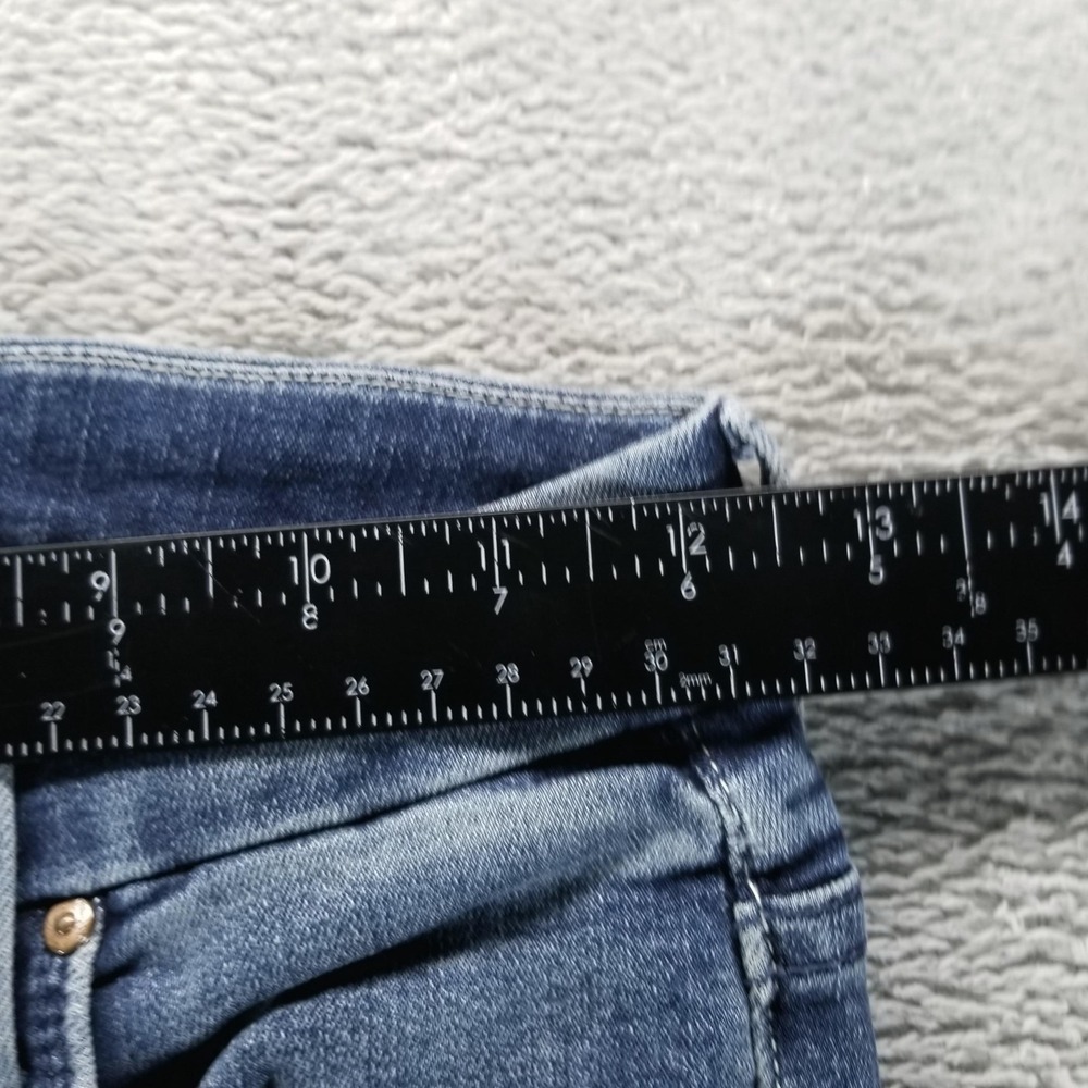 Mother Jeans Womens 24 Blue High Waisted Looker Ankle Fray Distressed Stretch - Picture 8 of 12